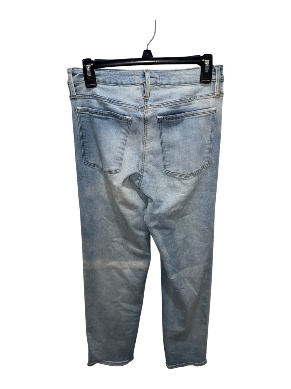 Athleta High Rise Straight Leg Jeans 8 Tall Light Wash Stretch Denim - Picture 4 of 6